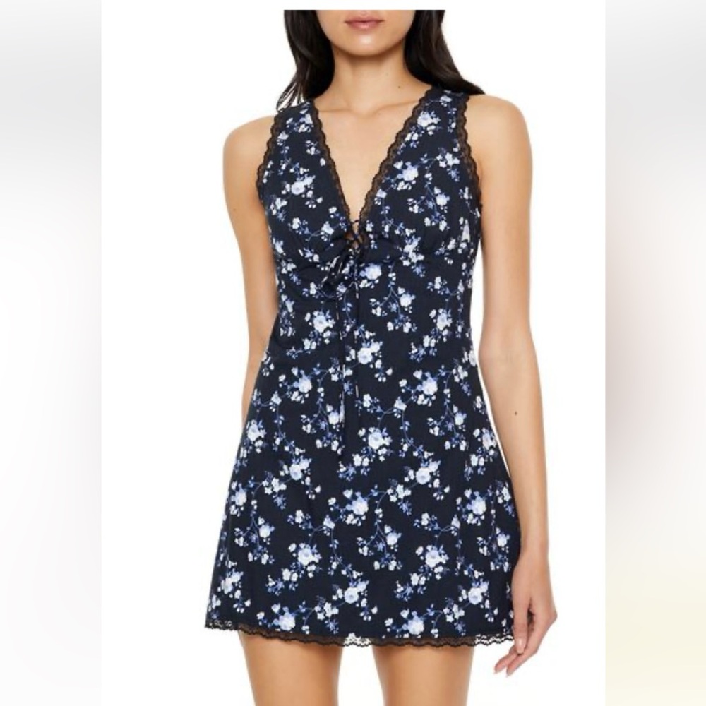 Floral A-Line Mini Dress